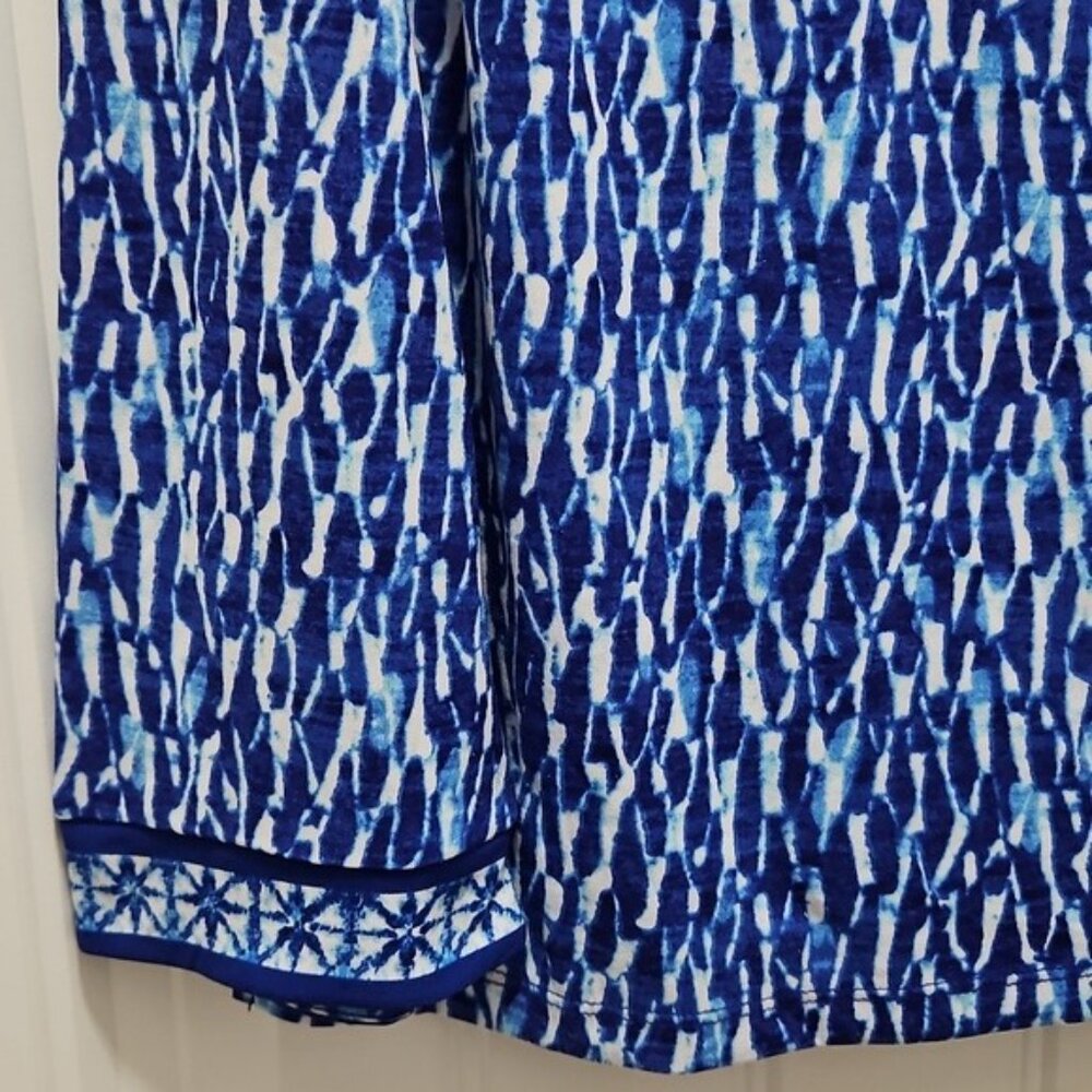 Michael Kors V-neck Long Sleeve Blouse Size Small Women's Blue Oversized Career - Picture 3 of 7